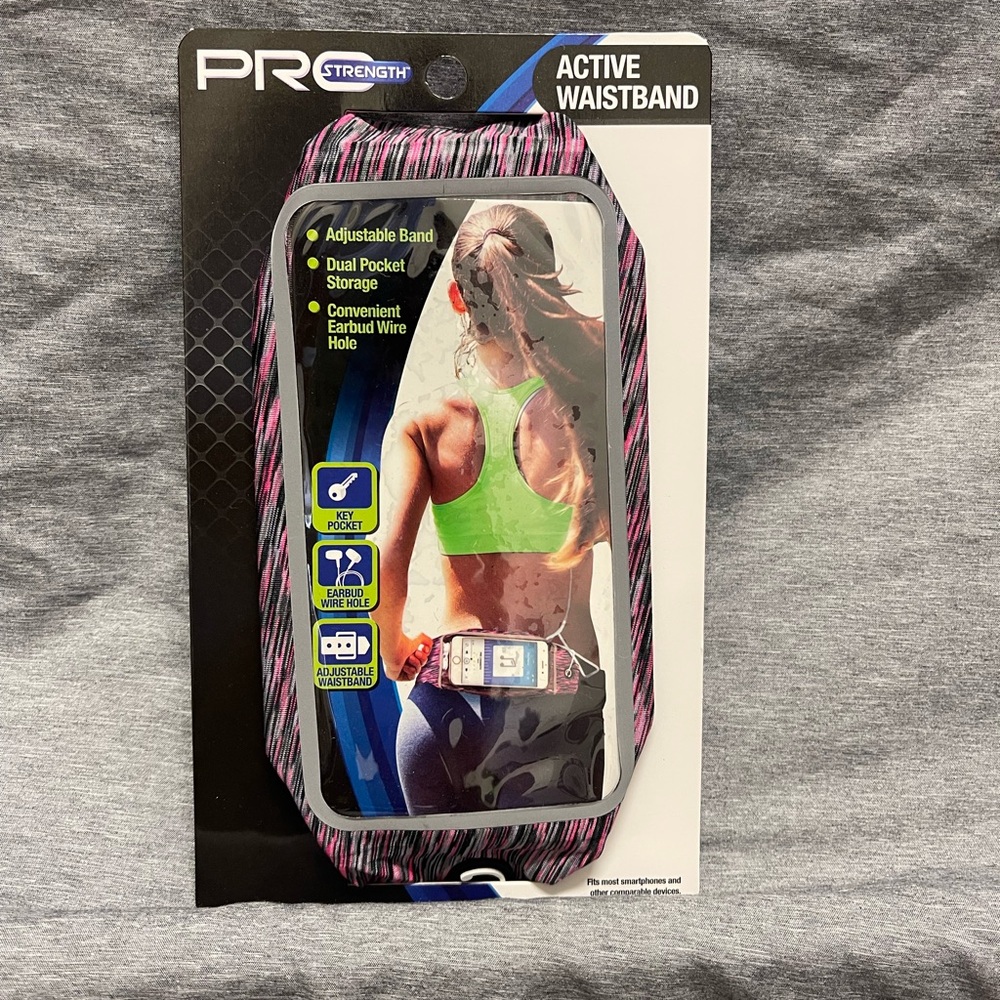 Active Waistband - Pink and Black
